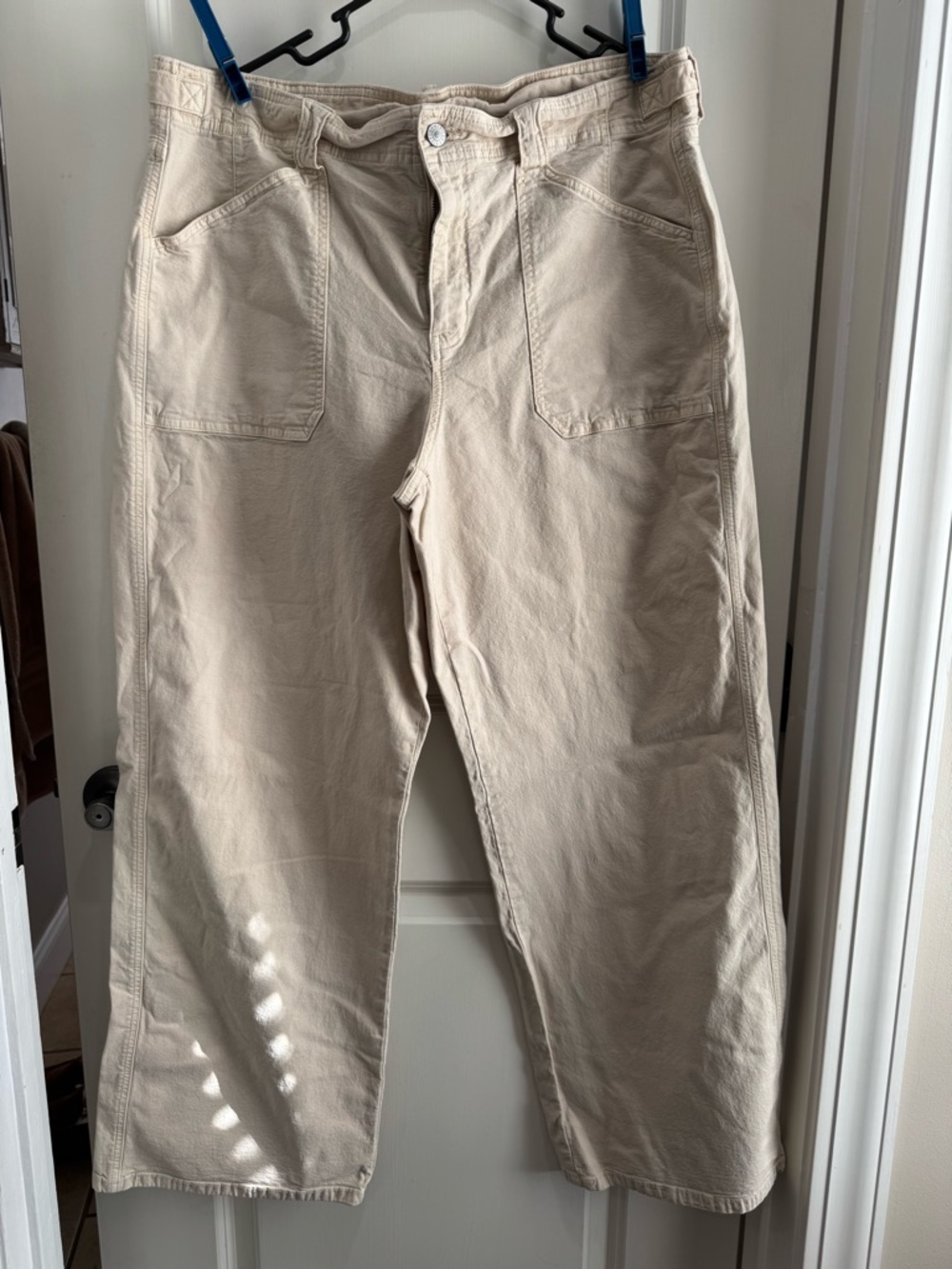 American Eagle Outfitters Stove Pipe Pants in Light Tan